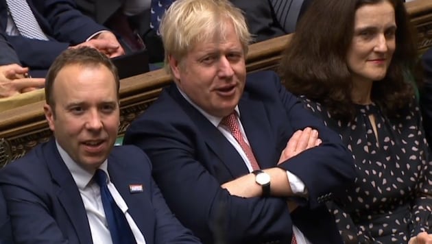 Boris Johnson bei der Abstimmung im britischen Parlament. (Bild: AFP)