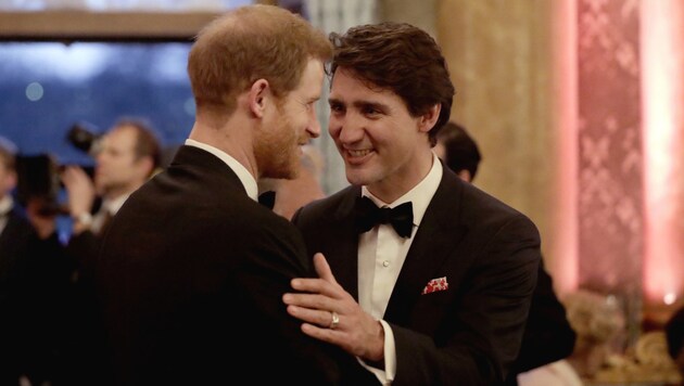 Prinz Harry und Justin Trudeau (Bild: AFP)