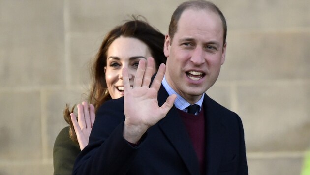 Prinz William und Herzogin Kate im Bradford (Bild: APA/AP)