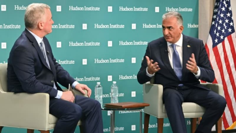 Reza Pahlavi in einer US-Talkshow (Bild: AFP)