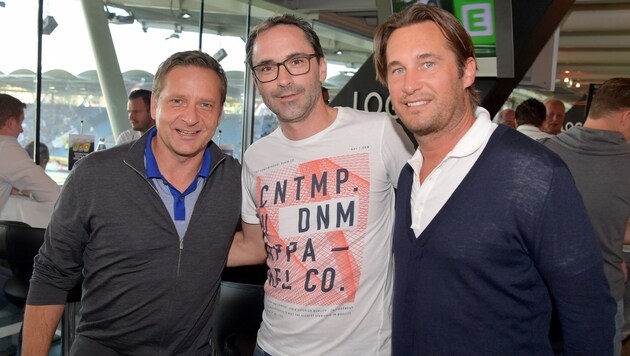 Gerhard Zuber (rechts im Bild) mit Horst Held und Günter Neukirchner (Bild: GEPA)