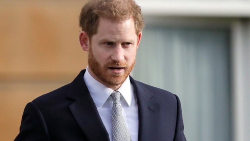 Prinz Harry am 16. Jänner 2020 bei einem Termin im Buckingham-Palast (Bild: Copyright 2020 The Associated Press. All rights reserved)