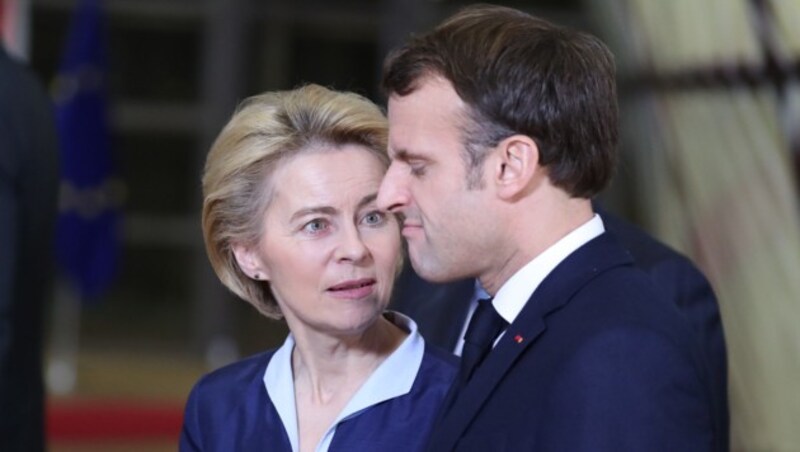 Ursula von der Leyen und Emmanuel Macron (Bild: AFP)