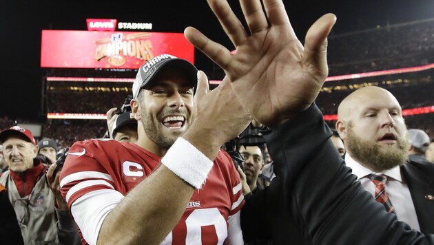 Jimmy Garoppolo (49ers-Quarterback) (Bild: AP/Marcio Jose Sanchez)