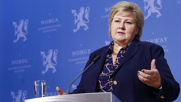 Norwegens Regierungschefin Erna Solberg (Bild: AFP)