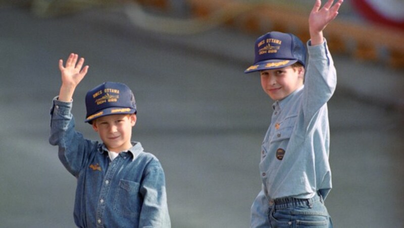 Prinz Harry und Prinz William im Jahr 1991 (Bild: Martin Keene / PA / picturedesk.com)