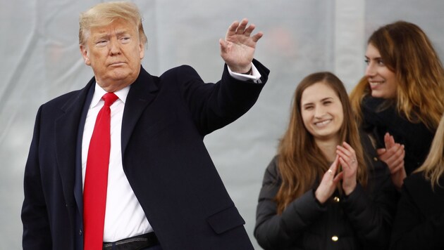 US-Präsident Donald Trump beim „March for Life“ (Bild: The Associated Press)