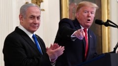 From left: Israeli Prime Minister Benjamin Netanyahu and US President Donald Trump (archive photo) (Bild: AP)