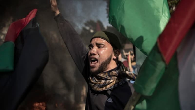 Wütende Palästinenser äußerten ihren Unmut schon vor der Präsentation des Friedensplans. (Bild: AP)