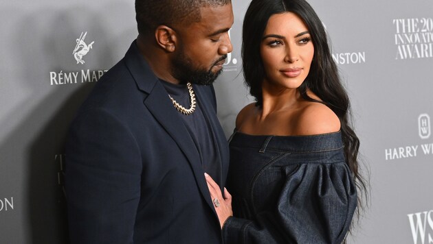 Kanye West und Kim Kardashian (Bild: AFP)