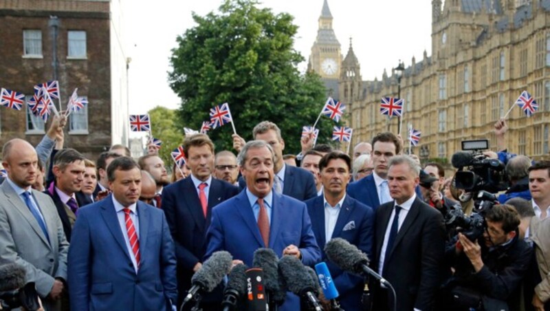 Lebenswerk vollendet: Nigel Farage (Bild: ASSOCIATED PRESS)