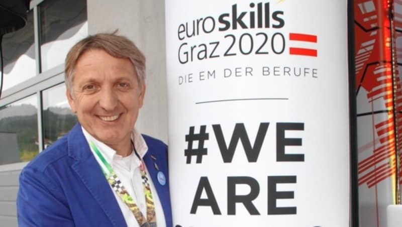 WKO-Steiermark-Präsident Josef Herk: „Hier geht es um die Wertigkeit der Berufsausbildung. Es mangelt uns an Fachkräften, wir müssen alles versuchen, um in diesem Bereich zu fördern. Wie im Sport sollen die Spitzenleistungen motivieren.“ (Bild: Christian Jauschowetz)