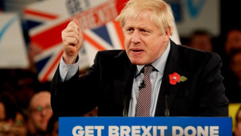 „Den Brexit vollziehen“ lautete bis zuletzt der Slogan von Premier Boris Johnson. (Bild: APA/AFP/Adrian Dennis)