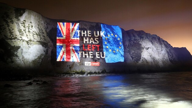 Bye, bye Great Britain! Das Vereinigte Königreich verließ in der Nacht von Freitag auf Samstag offiziell die Europäische Union. (Bild: EPA)