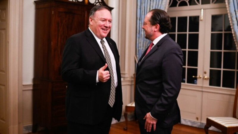 Alexander Schallenberg und Mike Pompeo (links) (Bild: APA/BMEIA/MICHAEL GRUBER)