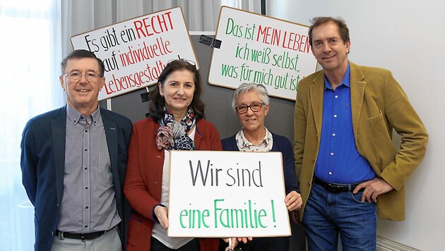 Kämpfen für Einrichtung in Gleinstätten: Kurt Klein, Hermine Marhold, Christa Fuchs-Wurzinger und Wolfgang Klemencic (Bild: Christian Jauschowetz)