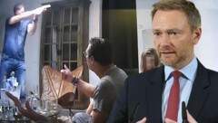 FDP-Chef Christian Lindner verglicht das Thüringen-Debakel mit der Ibiza-Krise in Österreich. (Bild: Adam BERRY / AFP, APA/SPIEGEL/S†DDEUTSCHE ZEITUNG/HARALD SCHNEIDER, krone.at-Grafik)