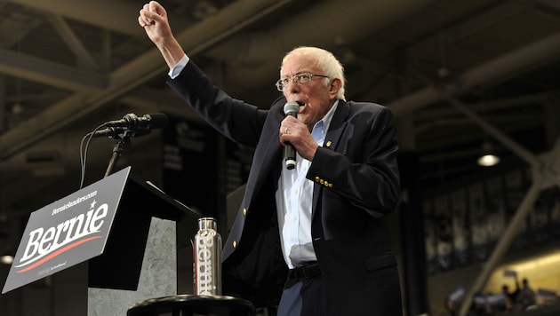 Bernie Sanders liegt bei landesweiten Umfragen erstmals in Führung unter den demokratischen Präsidentschaftsbewerbern. (Bild: AFP)
