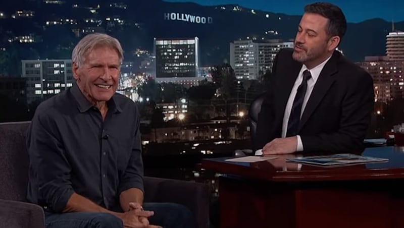 Harrison Ford zog bei Jimmy Kimmel über Donald Trump her. (Bild: youtube.com)