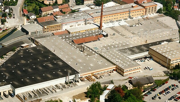 Luftaufnahme des Werkes in Wilhelmsburg (Bild: www.laufen.co.at)