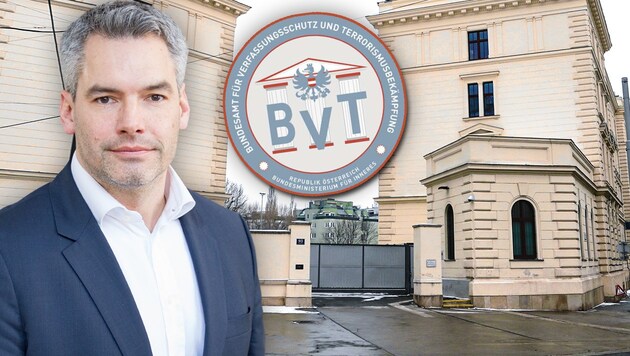 (Bild: ÖVP/Jakob Glaser, Zwefo, BVT, krone.at-Grafik)