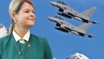 Permanezca en el inventario por un tiempo más: Eurofighter y ministra de Defensa de Austria, Klaudia Tanner (Imagen: APA/BUNDESHEER/HÖRL, APA/ROLAND SCHLAGER, krone.at graphic)