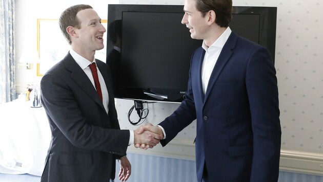 Am Rande der Münchner Sicherheitskonferenz traf Kanzler Kurz Facebook-Chef Zuckerberg. (Bild: Bundeskanzleramt/Dragan Tatic)