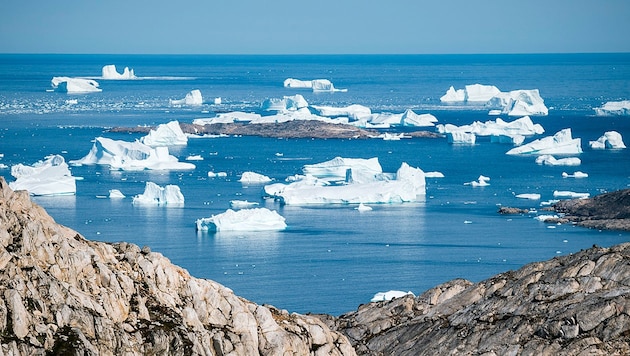 Der  Eisschild auf Grönland ist eines der bedrohten Kippelemente des Klimasystems. (Bild: AFP/Jonathan Nackstrand)