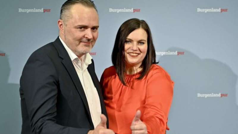 Landeshauptmann Hans Peter Doskozil (SPÖ) und Landeshauptmann-Stellvertreterin Astrid Eisenkopf (Bild: APA/Herbert Neubauer)