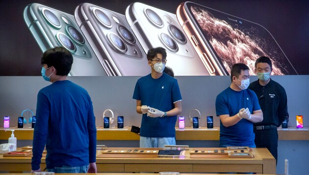Ein Apple-Store in China (Bild: AP)