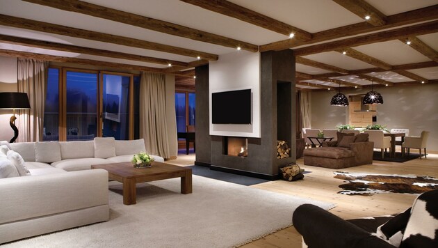 520 Quadratmeter groß ist die Penthouse-Suite im Kempinski in Jochberg (Bild: Kempinski Hotel Das Tirol)