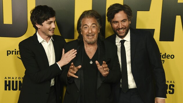 Logan Lerman, Al Pacino und Josh Radnor (Bild: Chris Pizzello/Invision/AP)