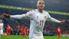 Martin Braithwaite im Dänemark-Dress  (Bild: APA/AFP/Geoff CADDICK)