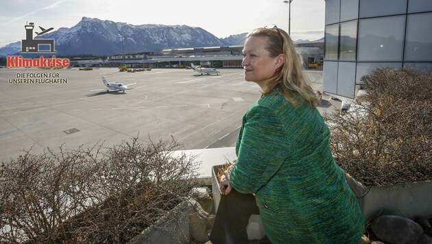 Bettina Ganghofer ist seit 1. Jänner 2018 Geschäftsführerin der Flughafen Salzburg GmbH. (Bild: Markus Tschepp)