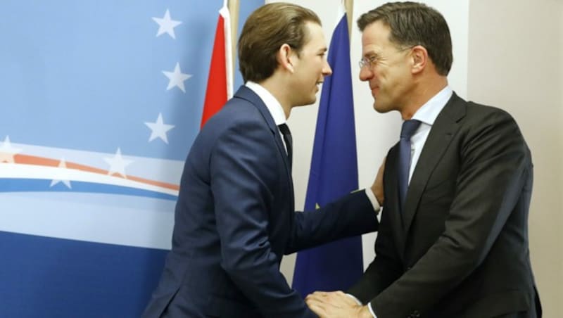 Sebastian Kurz und der niederländische Premier Mark Rutte (Bild: BUNDESKANZLERAMT/DRAGAN TATIC)