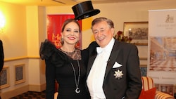 Richard Lugner mit seine „Bella Ornella“ im Grand Hotel in Wien (Bild: Tomschi Peter)