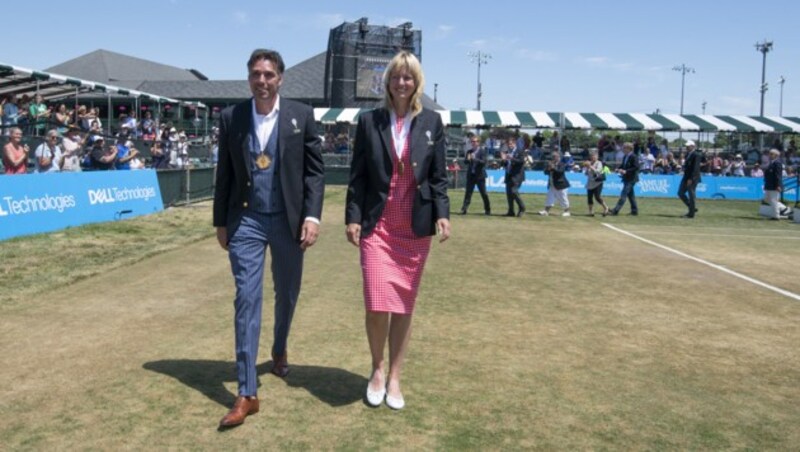 Juli 2018: Michael Stich und Helena Sukova werden in die „Hall of Fame“ des Tennis aufgenommen. (Bild: APA/AFP/GETTY IMAGES/Michael J. Ivins)