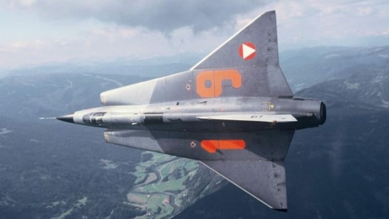 Charakteristische Pfeilform: Der Saab Draken aus Schweden (Bild: Bundesheer)