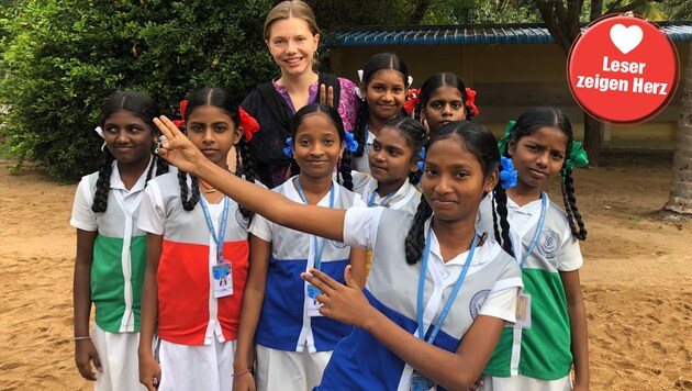 Miriam Buchsteiner gibt in Indien Englisch-Unterricht (Bild: Buchsteiner)