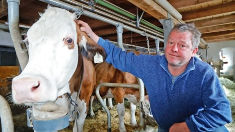 Thomas Gredler weiß nicht, wie es in Zukunft weiter gehen soll: „Die kleinen Bauern lassen’s alle.“ (Bild: Christof Birbaumer Kronenzeitung)