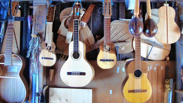 Instrumente aus der Werkstatt von Otto Praschl (Bild: Peter Bernthaler)