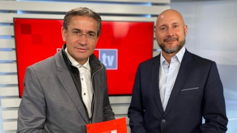 Christoph Steininger im Talk mit Gerhard Koller (Bild: krone.tv)