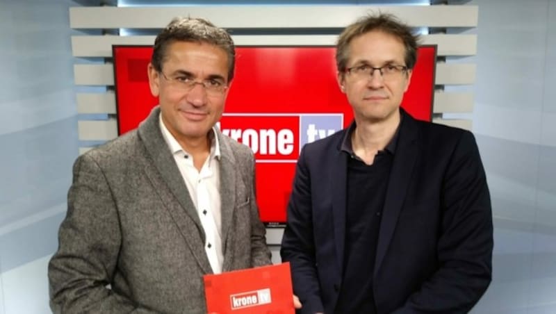 Gerhard Koller im Talk mit Gerald Knaus. (Bild: krone.tv)