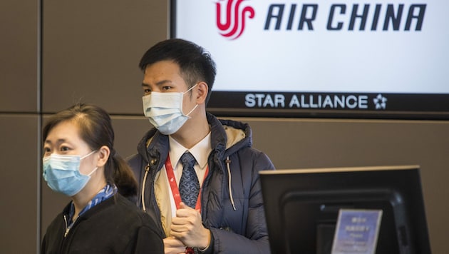 Die staatliche chinesische Airline streicht bis einschließlich 20. März alle Flüge Wien-Peking. (Bild: AFP)
