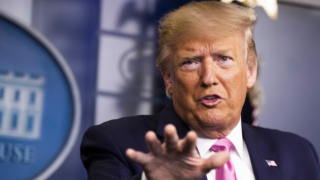 US-Präsident Donald Trump: "Bin überhaupt nicht besorgt." (Bild: AP)