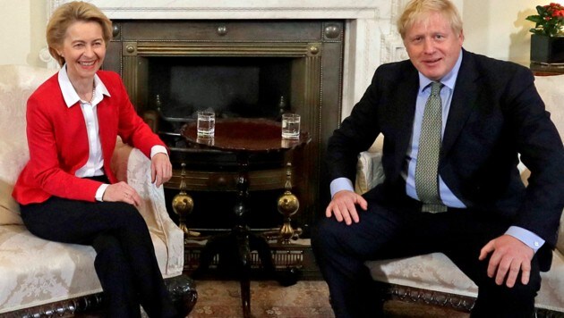 Es bleibt kompliziert: Premier Boris Johnson, Kommissionschefin Ursula von der Leyen (Bild: APA/AFP/POOL/KIRSTY WIGGLESWORTH)