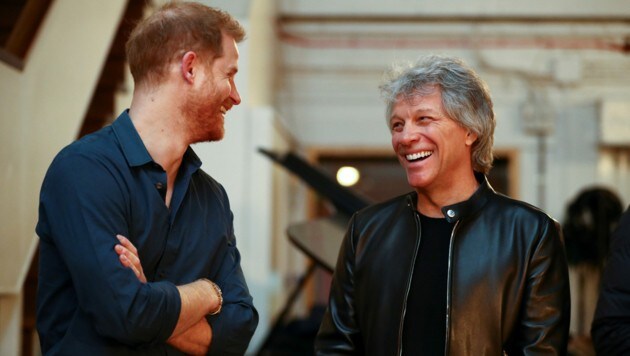 Prinz Harry, Jon Bon Jovi (Bild: AFP)