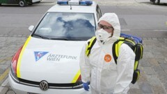 Der Wiener Ärztefunkdienst im Coronatest-Einsatz (Bild: ÄRZTEKAMMER WIEN/BERNHARD NOLL)