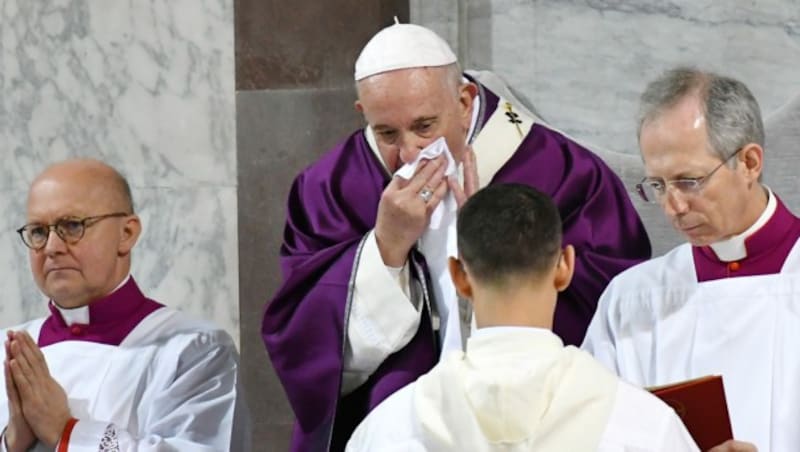 Papst Franziskus‘ gesundheitlicher Zustand hatte Mitte der Woche Coronavirus-Gerüchte hervorgerufen. (Bild: AFP)