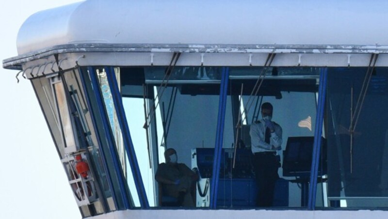 Das Steuerhaus der Diamond Princess: Zuletzt verließen die Crewmitglieder das Schiff und als Allerletzter der Kapitän Gennaro Arma. (Bild: AFP)